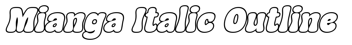 Mianga Italic Outline